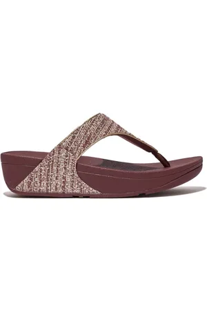 FitFlop Dames Fit Flop Lulu Shimmerweave teen-post sandalen in