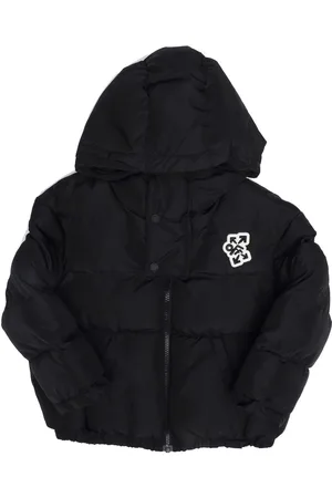 OFF-WHITE Off White Juniors rond nylon jasje voor jongens in geel