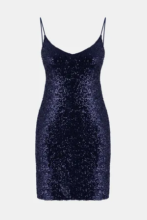 No Matter What Apparel Glanzende Mini Jurk met Bandjes