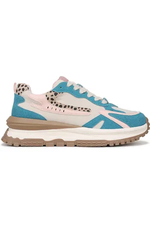 Blowfish Dames Roze Blauwe Retro Veterschoenen - Leo