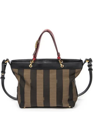 Fendi Pequin Convertible Tote Schoudertas