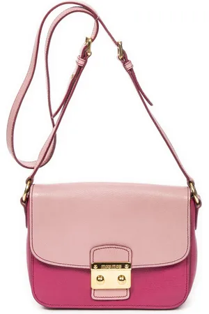 Miu Miu Bicolor Push Lock Flap Crossbody Schoudertas