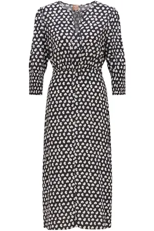 HUGO BOSS Dames Dalflori Dress in Multi kleur