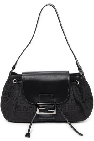 Fendi Pleated Drawstring Flap Schoudertas