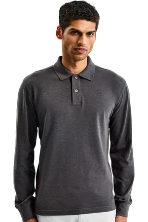 Asquith Heren Klassieke Pasvorm Poloshirt met lange mouwen