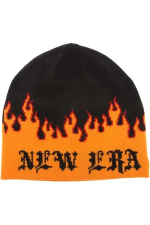 New Era Accessoires Flame Skull Knit Beanie in
