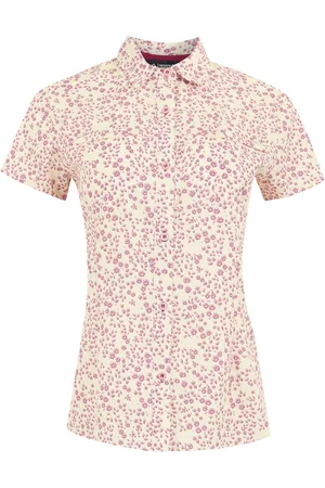 Regatta Dames/Dames Gebloemd Packaway Reisshirt met Korte Mouwen (Lichte vanille)