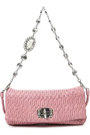 Miu Miu Small Crystal Flap Clutch Schoudertas