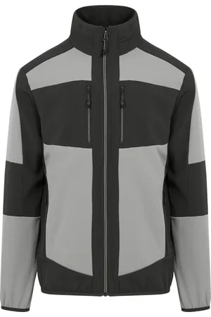 Regatta E-Volve 2-laags Soft Shell-jack voor volwassenen (Mineraalgrijs/antraciet)