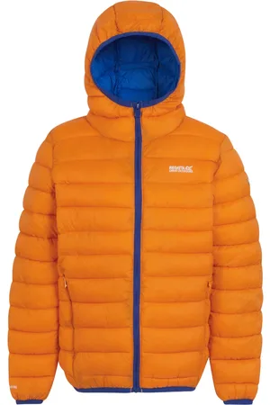 Regatta Marizion gewatteerde jas met capuchon voor kinderen/Kinderen (Persimmon/Oxford Blauw)