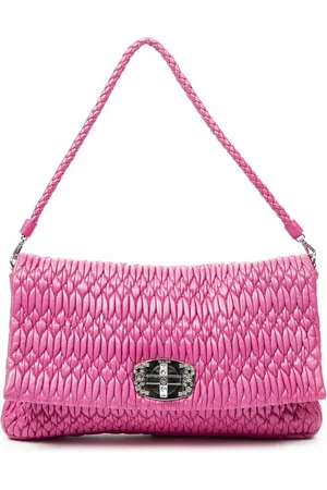 Miu Miu Medium Crystal Flap Clutch Schoudertas