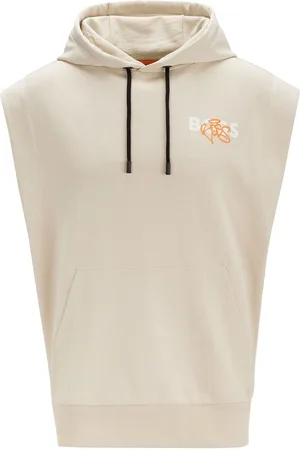 HUGO BOSS Heren Wiletgraffiti Mouwloze Hoody in