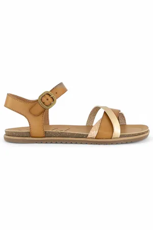 Blowfish Dames Tan Strappy Buckle Wedge Sandalen - Monti-B