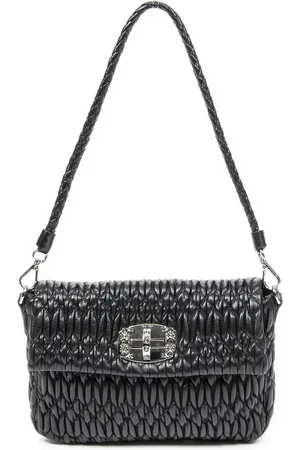 Miu Miu Mini Crystal Flap Clutch Schoudertas