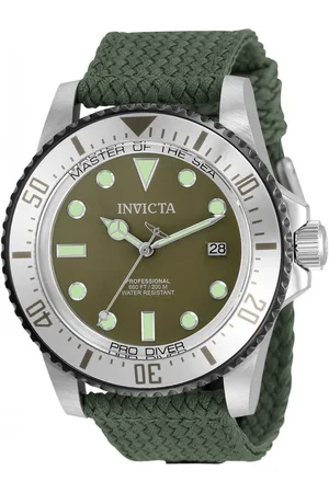 Invicta Pro Diver 35422 Heren Horloge - Waterdicht - Analoog - Automatisch Uurwerk - Roestvrij Staal met groene Wijzerplaat -44mm