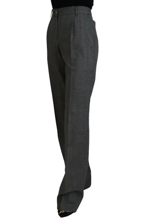 Dolce & Gabbana Klassieke Slim Fit Geruite Broek Voor Dames