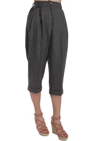 Dolce & Gabbana Geplooide Wollen Cropped Broek