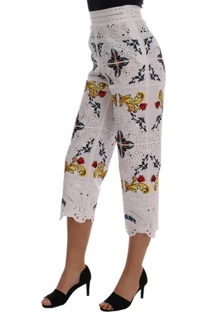 Dolce & Gabbana Majolica Capri-broek Met Uitsnijding