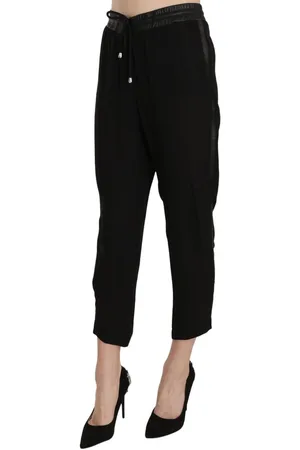 Guess Womens Zwarte Broek Met Manchetten
