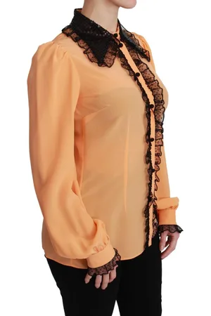 Dolce & Gabbana Zijden Pailletten Kanten Blouse