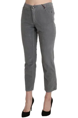ERMANNO SCERVINO Grijze Corduroy Damesbroek