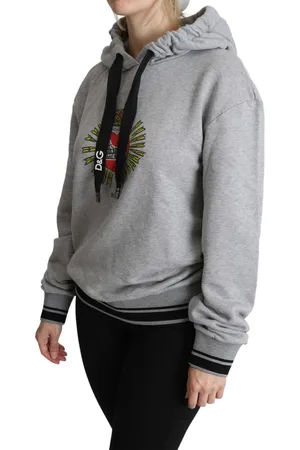 Dolce & Gabbana Katoenen Sweatshirt Met Capuchon Voor Dames Met Grafische Print