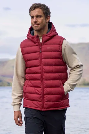 Mountain Warehouse Heren Seizoenen Gewatteerd Gilet met Capuchon