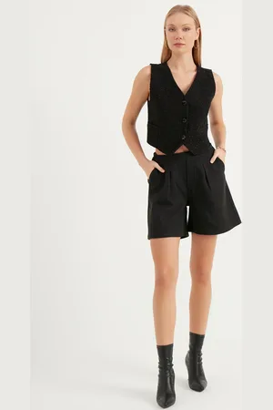 HERITA Geplooide shorts