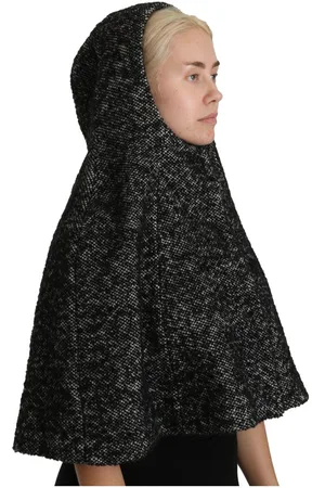 Dolce & Gabbana Zwarte Capuchoncape Voor Dames