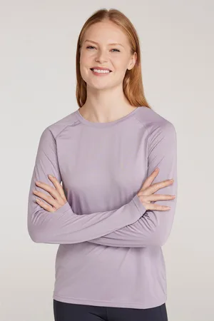 Mountain Warehouse Dames/Dames Quick Dry Top met lange mouwen (Lichtpaars)