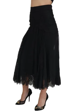 Dolce & Gabbana Zwarte Kanten Rok