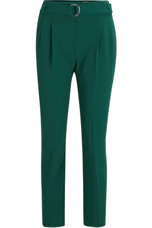HUGO BOSS Dames Tapiah Regular-Fit Cropped Broek in