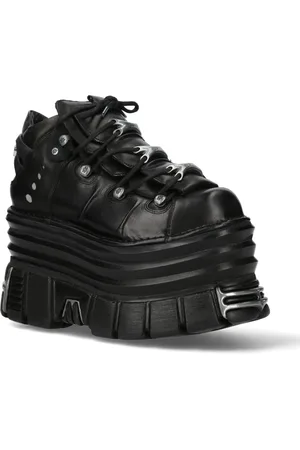 New Rock M-106-C181 Zwarte Gothic Punk Chunky Platform Enkellaarsjes