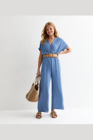 Gini London Lichtblauwe korte mouwen met elastische tailleband J