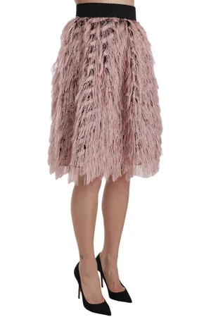 Dolce & Gabbana Fringe Metallic Pencil A-lijn Rok