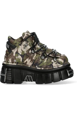 New Rock M-106-C169 leren metallic gotische enkellaarsjes
