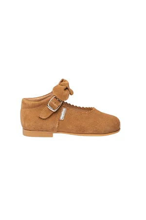 Angelitos Mercedita leren schoenen kameel