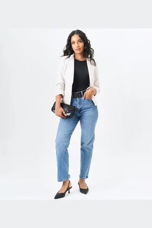 Gini London Blazer met Ruches Mouwen