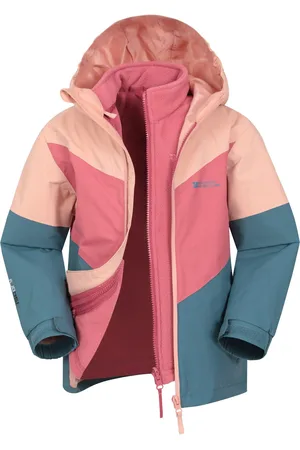 Mountain Warehouse Kinder/Kinder Lightning II 3 in 1 Waterdichte Jas (Donkerroze)