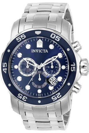 Invicta Pro Diver - SCUBA 0070 Heren Horloge - Quartz Uurwerk - Roestvrij Staal met blauwe Wijzerplaat - 48mm