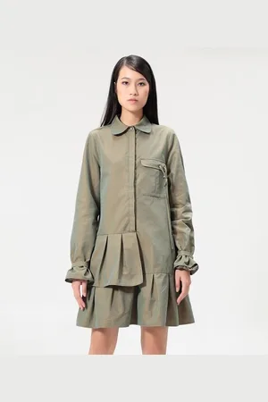 Smart & Joy Safari-shirtjurk met lange mouwen