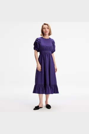 Smart & Joy Trapeze -jurk met gepofte mouwen
