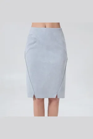 Smart & Joy Suede rechte rok