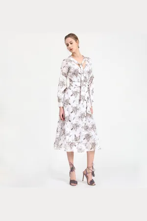 Smart & Joy Wikkel bloemenprintjurk