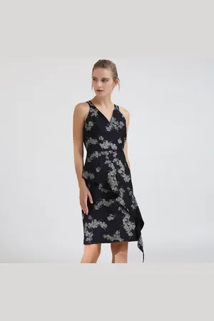 Smart & Joy Op maat gemaakte V-hals denimjurk