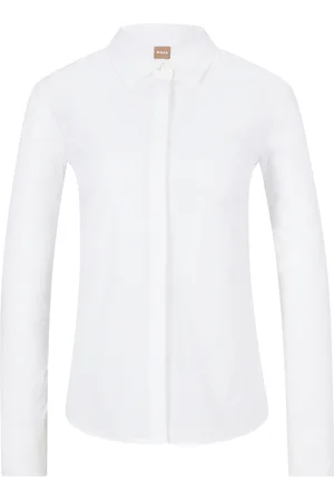 HUGO BOSS Dames Banew3 Regular-Fit Blouse in