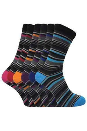 Sock Snob Set van 6 katoenen herensokken met nieuw patroon - Dee3
