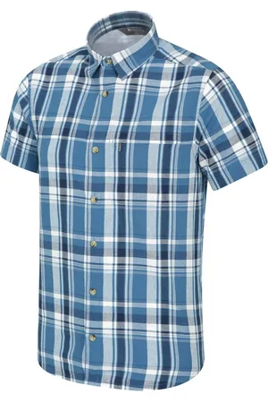Mountain Warehouse Heren overhemd in katoen (Donkerblauw)