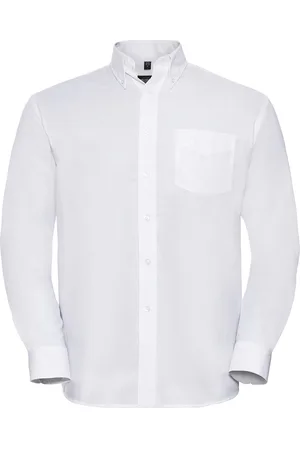 Russell Athletic Russell Heren Oxford Easy-Care overhemd met lange mouwen