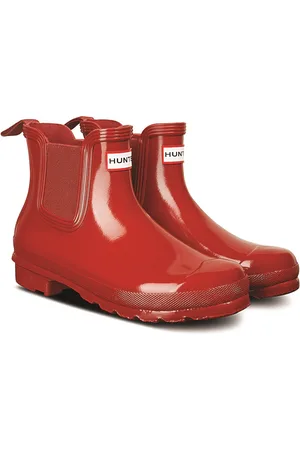 Hunter Original Chelsea Gloss Rubber dameslaarzen Military Red Wellington